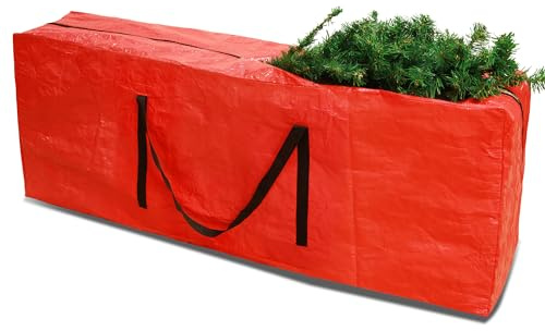 RICHIE Künstlicher Weihnachtsbaum Aufbewahrungstasche für 2,7m Tannenbaum, Aufbewahrungstasche für Weihnachtsbaum, praktisch zur Aufbewahrung von Weihnachtsbäumen, Einfache Transport (Rot)