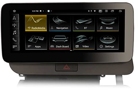 Erisin 10.25 Qualcomm 8-Core 4GB+64GB Android 14 Autoradio per Audi Q5 (2009-2016) Supporta GPS Navigatore IPS Screen OEM Radio Senza fili CarPlay Android Auto Bluetooth 5.1 WiFi RDS TPMS DAB+ Canbus