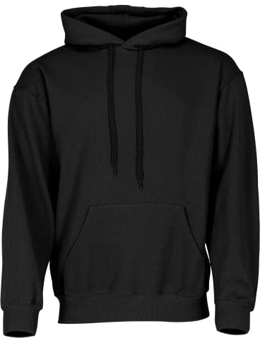 Fruit of the Loom Sweat à capuche classique + sac en tissu MyShirt gratuit, noir + sac en tissu Myshirt gratuit, XL
