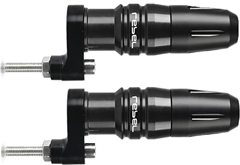 LUSCAO Crash Pad Protector For Ho&nd-a Rebel CMX 300 500 CMX300 CMX500 Motorbike CNC Accessories Exhaust Frame Sliders Crash Pads Falling Protector Powersports Frame Sliders (Color : 1 Pair Black)