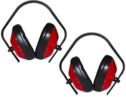 Baluue Cache-oreilles Réglables en Abs Rouge, Protection Auditive Pratique pour Adultes et Bébés, de Bruit 26db, Confortable à Porter pour Bateau ou Salle D'étude
