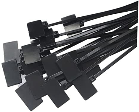 Hemobllo 250stücke Selbstsichernde Nylon Kabelbinder Mit Beschriftungsfeld Langlebige Kabelbinder Für Strom Netzwerkkabel Vielseitig Einsetzbar Für Haushalt Und Büro Schwarz