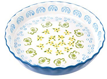 Mateda Keramik-Kuchenform für Ofen, 25,4 cm, Kuchenplatte, rund, Backgeschirr (Landhausstil)