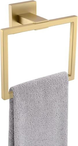 YACVCL Towel Holder Brushed Gold Bathroom Towel Ring