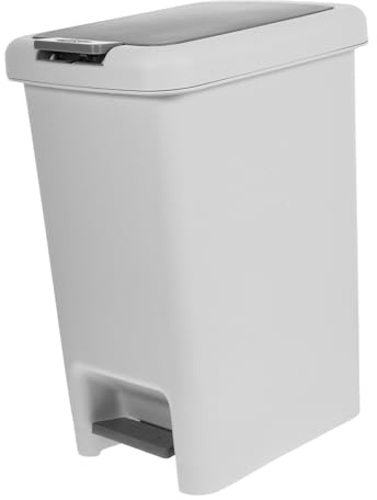 PRETYZOOM Poubelle De Cuisine Étroite Avec Couvercle Seau à Déchets Pour Espaces Réduits Utilisable Salle De Bain Ou Bureau