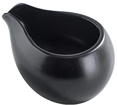 Small Milk jug,Creamer Jug,Churn Jug,100ml Gravy Boat with Small Mouth,Sauce Boat Creamer in Two Colors for Choice,Suitable for Microwave Oven and Dishwasher Milk(Color:Black) (Color : Black)