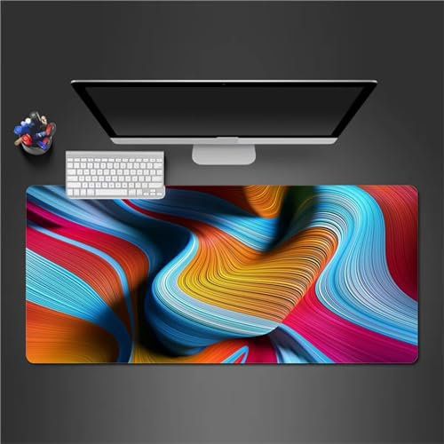 QiHon Gaming Mauspad XXL Rot Grün Großes Mauspad Schreibtischauflage mit Vernähte Kanten Einer speziellen Oberfläche verbessert Geschwindigkeit und Präzision 1200x600x3mm