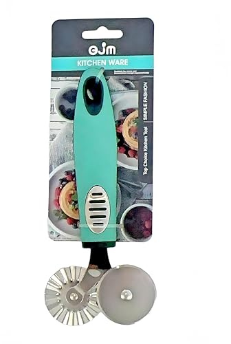 Premium Stainless Steel Pizza Cutter Wheel - Super Sharp and Easy to Clean - Dishwasher Safe - Ergonomic Non-Slip Handle Smooth Rotating Food Grade Pizza Slice