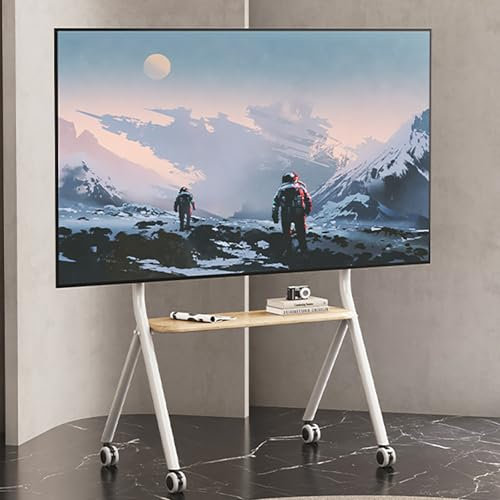 Caballete Soporte para TV móvil, trípode Caballete Soporte para TV para Pantalla LED LCD de 32 a 75 Pulgadas, Carro para TV móvil de Altura Ajustable para Dormitorio, Sala de Estar, Estudio B