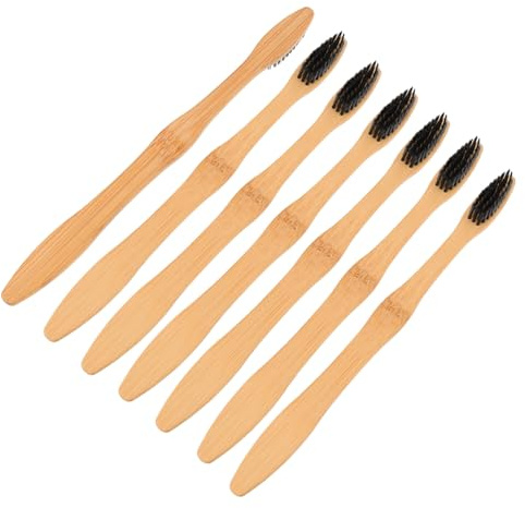 FRCOLOR 20 Stück Zahnbürste Medium aus Natürlichem Bambus Biologisch Abbaubar Leicht und Tragbar für Unterwegs Weiche Borsten und Ergonomisches Design