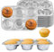 Kaishuai Lot de 10 moules à gâteau ronds Aluminium Plaque à Muffins Anti-adhésif Moule à Pâtisserie pour Muffins,Cupcakes,Brownies,Pudding 7×5×3.2cm