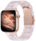 V.R.HOPE Modern Lightweight Resin Replacement Straps Compatible with Apple Watch Series 7/8/9/SE/10/ 41mm 40mm 38mm 42mm Women Men, for Apple Watch Straps Series 6/5/4/3/2/1 - Pink floral-Rose Gold