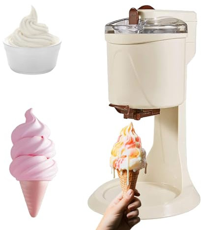 HPMCVE Softeismaschine, Automatisches Mini-Frucht-Softeis mit elektronischer Waage und Messbecher, Professionelle Eismaschine, 1 l Fassungsvermögen, für Frozen Yogurt, Sorbet, Gelato und Getränke