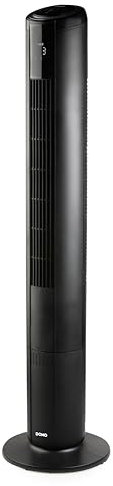 DOMO DO8153 Ventilateur colonne avec télécommande - 5 vitesses - 4 modes - Minuterie 8 heures - Oscillation - Éclairage d'ambiance - Noir