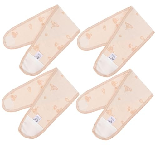 HAMPPLIES 4 St Mjuka Bomulls Nyfödd Bellybands Hudvänliga Navelband Andningsbara och Elastiska Skydd för Pojke Flicka i Årstider Förhindrar Kylning vid Inomhus Utomhusbruk