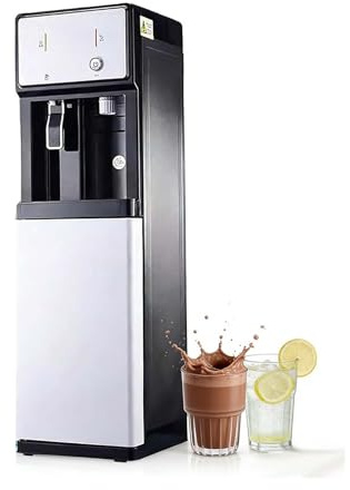 Distributeur d'eau Chaude Et Froide, Fontaine A Eau Autoportant Alimenté, Température Ambiante Eau Chaude Et Eau Froide 3 Fonctions, pour La Maison,Le Commerce.