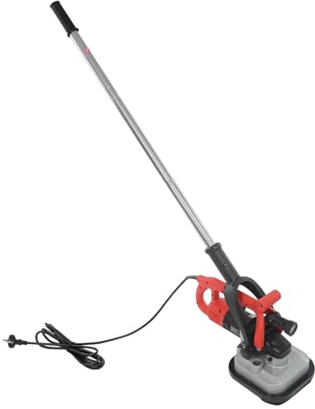 Ponceuse électrique de sol, ponceuse à béton à 4 têtes avec tige d'extension, 3800 W, ponceuse manuelle pour cloison sèche 6 vitesses pour ciment, carrelage, marbre et granit