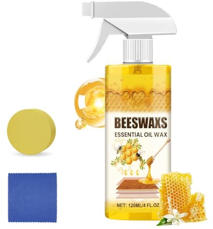 Revitalizing Wood Restorer, Furniture Finish Conditioner Spray, 120ml Bottle with Deep Repair Formula, Natural Oil, Care with Glossy Finish, Cabinet for Home Interiors