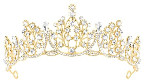 Krone Für Damen, Prinzessin Krone Mädchen, Diadem Strass, Kristallkrone Königin, Hochzeit Braut Kristall Tiara, Geburtstagskrone Für Geburtstag, Abschlussbälle, Prinzessinnenpartys