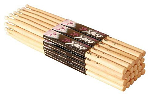 Baquetas de madera en el escenario Hickory 5A, 12 pares