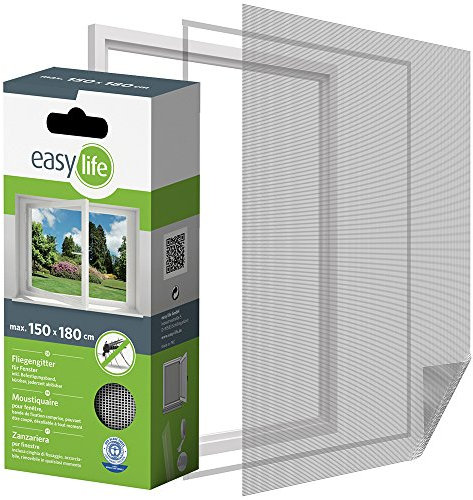 Insektenschutz Fliegengitter für Fenster 150 x 180 cm weiss