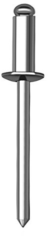 allfa 710004810 Blindniete, Alu/Stahl, 4.8 x 10 mm, 500 Stück