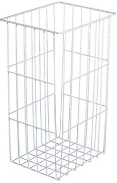 Gedotec Wäschekorb weiss Gitterkorb Wäsche-Korb mit Einhänge-Funktion | Wäschesammler stapelbar | BxTxH 230 x 270 x 430 mm | Metall RAL 9010 weiß pulverbeschichtet | 1 Stück - Korb zum Einhängen