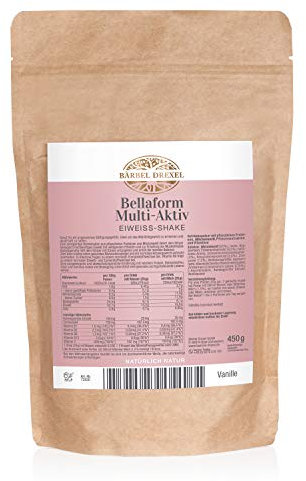 BÄRBEL DREXEL® Bellaform Multi-Aktiv Eiweiß Shake, Shape Shake Vanille Zimt (450g) Abnehm-Shake Pflanzlicher Mahlzeitersatz + Vitamine Glutenfreie Herstellung Deutschland einzigarte Formel Diät Shake