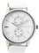 Oozoo Herrenuhr mit Lederband 45 MM Weiss/Weiss C9450