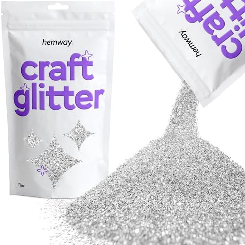 Hemway Craft Glitter Fine 1/64 Zoll 0,4 mm 3,5 oz 0,015 Zoll (Silber)