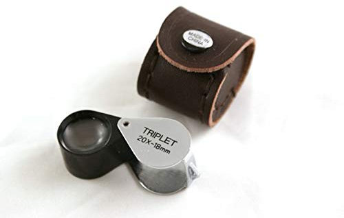 20 x Lenti di Ingrandimento Professionali per Gioiellieri con Custodia, Ingranditore Ideale per Ispezioni di Gioielli, Diamanti, Monete e Occhiali