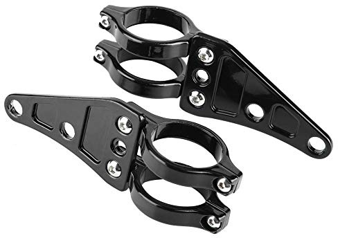 EBTOOLS Scheinwerfer Halterung Motorrad Scheinwerfer Halterung 2 stücke Scheinwerfer Halterung Halterungsklammern Kopflampe Halter Gabel 38-41mm / 1,5-1,6in für Motorrad