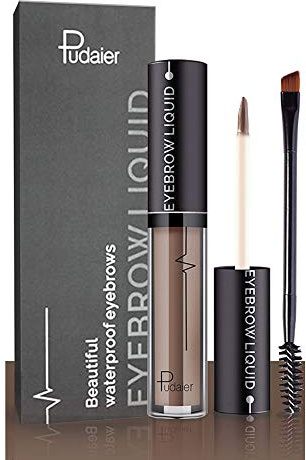 YOLETO Waterproof Eyebrow Gel - Ash Brown Tinted Mascara Makeup for Natural-Looking Brows, Long-Lasting Smudge-Proof Formula with Brow Shaper and Mascara Primer Brush Wand Kit
