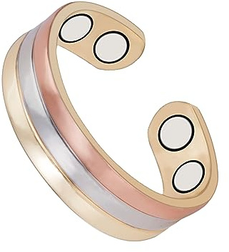 2,3 Zoll großer weiblicher Magnetring, 4 starke Magnete können Arthritis und Migräne wirksam lindern, magnetischer Schmuck kann bei längerem Tragen Gewicht verlieren und kann frei eingestellt werden