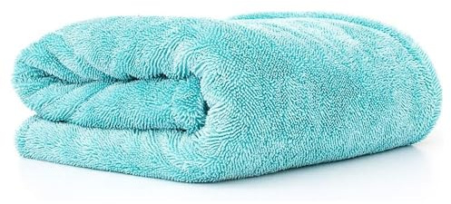 The Rag Company Liquid8r Car Drying Towel, Aqua Blue, 25x36 in, 1-Pack
