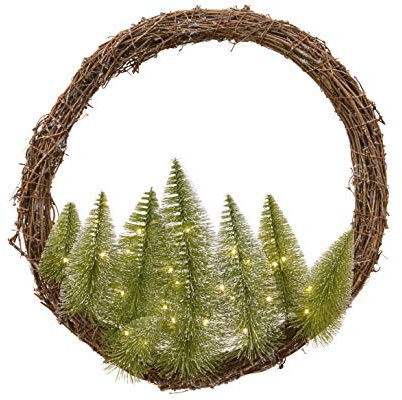 Everlands Micro LED Kranz Minibaum 80 cm