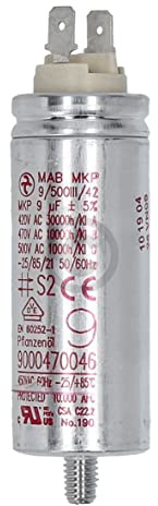 Condensateur 9mf d'origine Sèche-linge 00622991, 622991 BOSCH