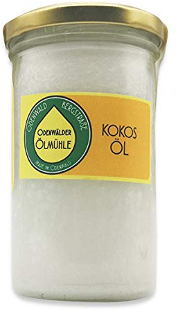 ODENWÄLDER LEBENSMITTEL Kokosöl Premium – Geschmacksneutral & Kaltgepresst – Kokosnussöl in Rohkostqualität, 250ml Glasflasche – Perfekt zum Kochen, Backen & Anbraten – Made in Germany