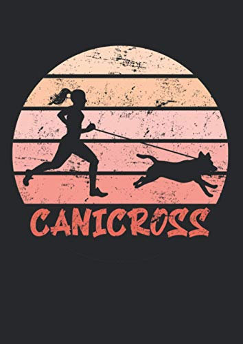 Notizbuch A4 kariert mit Softcover Design: Hundesport Geschenk Laufen mit Hund Canicross Läufer: 120 karierte DIN A4 Seiten