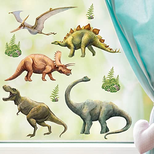 Wandtattoo Loft Fensterbild Dinosaurier Dino Fensterdeko Kinderzimmer Kind, Osterdeko, Frühlingsdeko, A3 Bogen