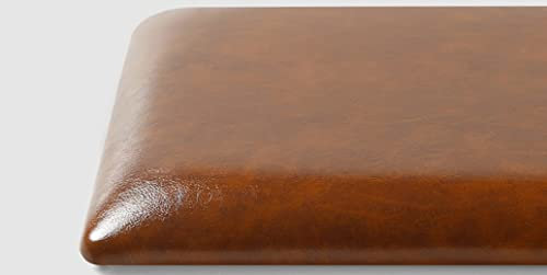 Esszimmerstuhl-Pad, Esszimmerstuhl-Kissen, wasserdichte Lederkissen, Stuhl-Hocker-Kissen, Leder-Sitzkissen, Möbelpolsterung, langlebig, rutschfest, Stuhl-Pad (Farbe: Kaffee, Größe: 30 x 30 cm)