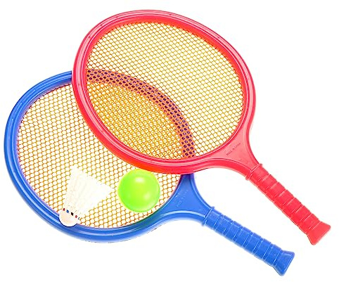 PowerTRC Badminton and Tennis Play Set with Easy to Grip Colorful Rackets | Outdoor & Indoor Play Set for Boys & Girls