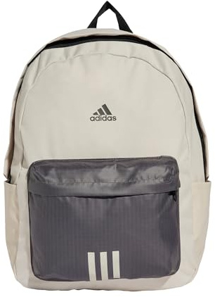 adidas Unisex - Adulto Classic Badge of Sport 3-Stripes Backpack, Aluminium/Black/Aluminium, One Size
