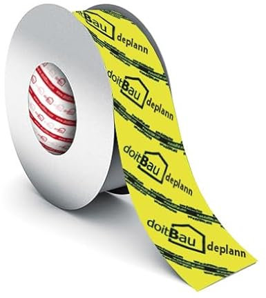 6x doitBau deplann 60 Dampfsperrklebeband 60mm x 25m gelb