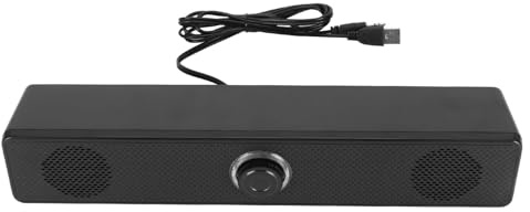 Bluetooth 5.0 Computer Sound Bar, HiFi Stereo Desktop Soundbar, 6W Dual Full Range Speakers with AUX Connection, for Smartphone PC Laptop Gaming