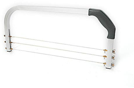 Queeucaer Drähte Tortenschneider,3 Ortenteiler Edelstahl Verstellbar Klingen Tortenbodenteiler Kuchenschneider Tortensäge Tortenbodenschneider Draht gezahnt zum einfachen Zerteilen