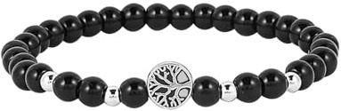 MILAKOO Bracelet Femme Arbre de Vie Fait à la main 6mm Perles Bracelet Arbre de Vie Cadeaux pour Femmes Maman Sœur