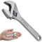 Tool - Chiave piccola, regolabile, antiscivolo, per riparazione e manutenzione, colore: Argento