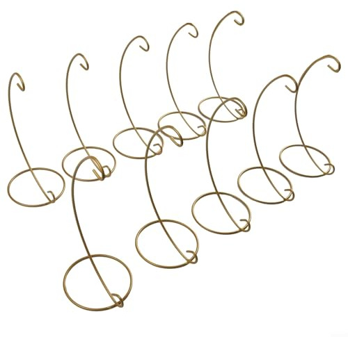 CNANRNANC Support d'ornement de Noël, ornements de boule de verre, support, support de boule, décoration de la maison, pour suspension de plantes, boule de bougie suspendue en métal en forme de L 22,7