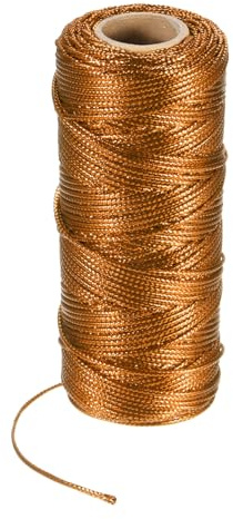 sourcing map 110Yard/328Feet 1.5mm Copper Twine String, Glitter Twine Ropes Gift Wrapping Cord Thread for DIY Crafting Packing Party Home Decoration